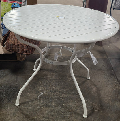 Round Metal Outdoor Patio Bistro Table White - Threshold designed with Studio McGee - PICKUP ONLY