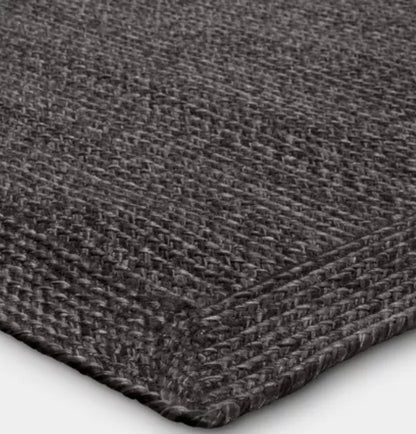 5'x7' Natural Woven Rectangular Braided Outdoor Area Rug Heathered Charcoal - Threshold™ PICKUP ONLY