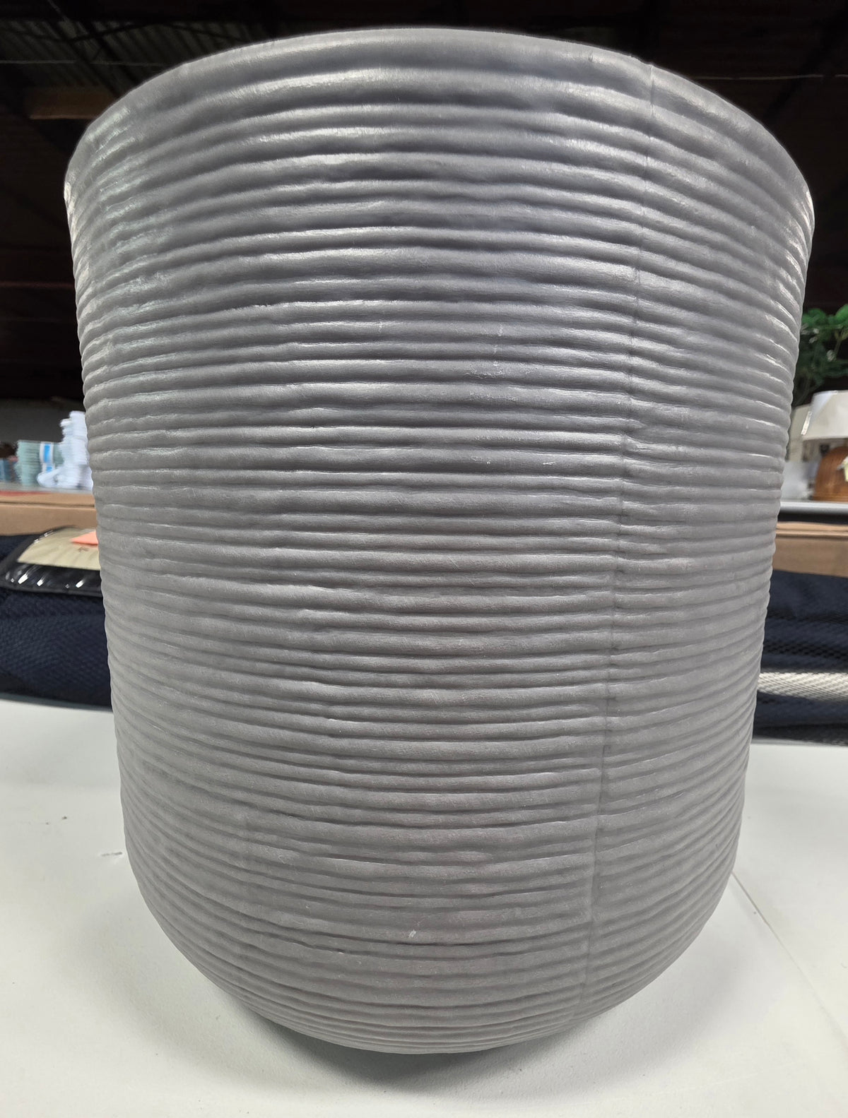 Fluted Outdoor Planter Gray 10" - Threshold™