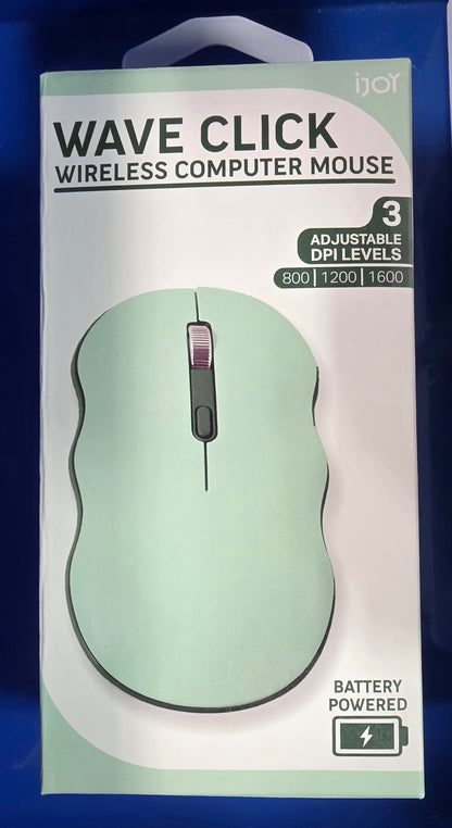 iJoy Wireless Wavy Computer Mouse - Green