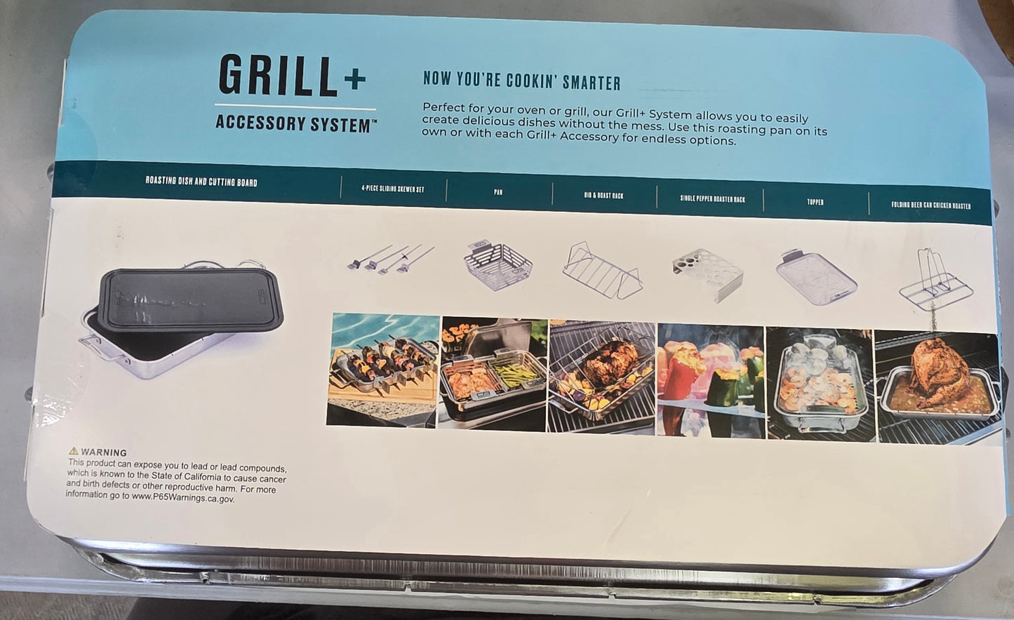 Charbroil Deep Dish and Cutting Board Stainless Steel Heat-Resistant Grill Topper Black/Silver