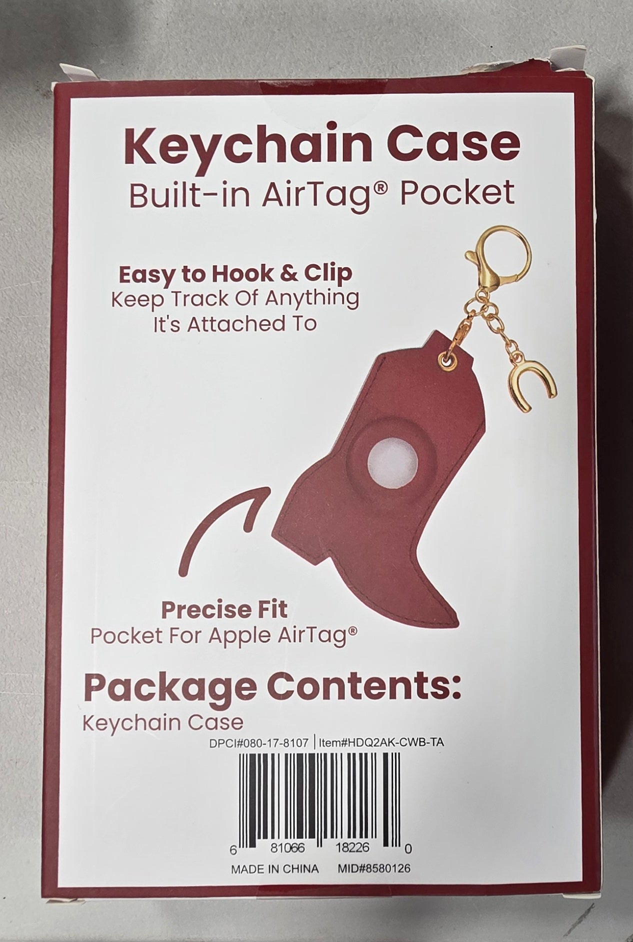 Vivitar Airtag Keychain - Cowboy Boot
