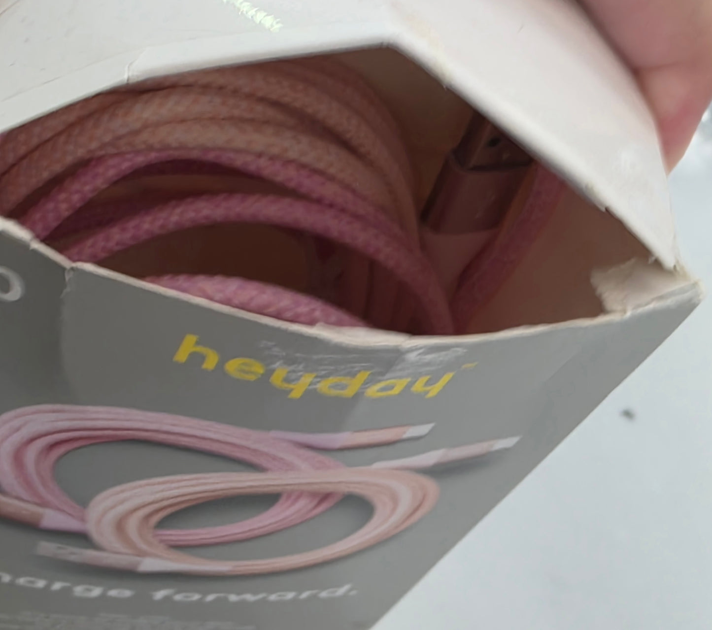 10ft USB-A to USB-C Braided Cable 2pk - heyday™ Bright Lilac & Cosmetic Pink -OPEN BOX