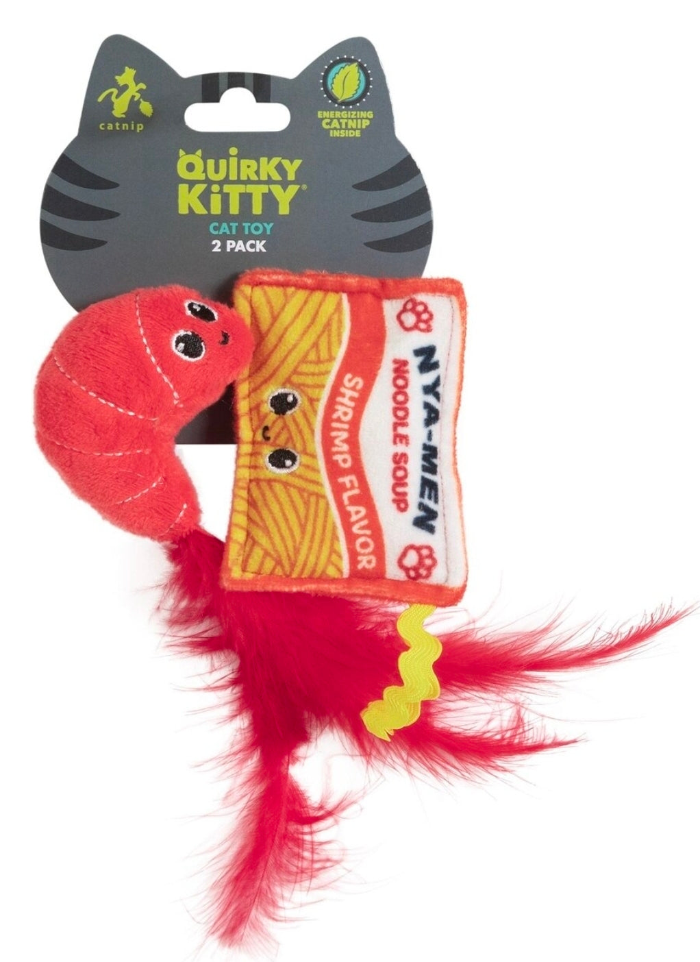 Quirky Kitty Ramen Catnip Plush Cat Toy