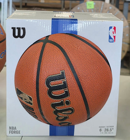 Wilson NBA Forge S6 Basketball - Brown: Size 6, Indoor Outdoor Use