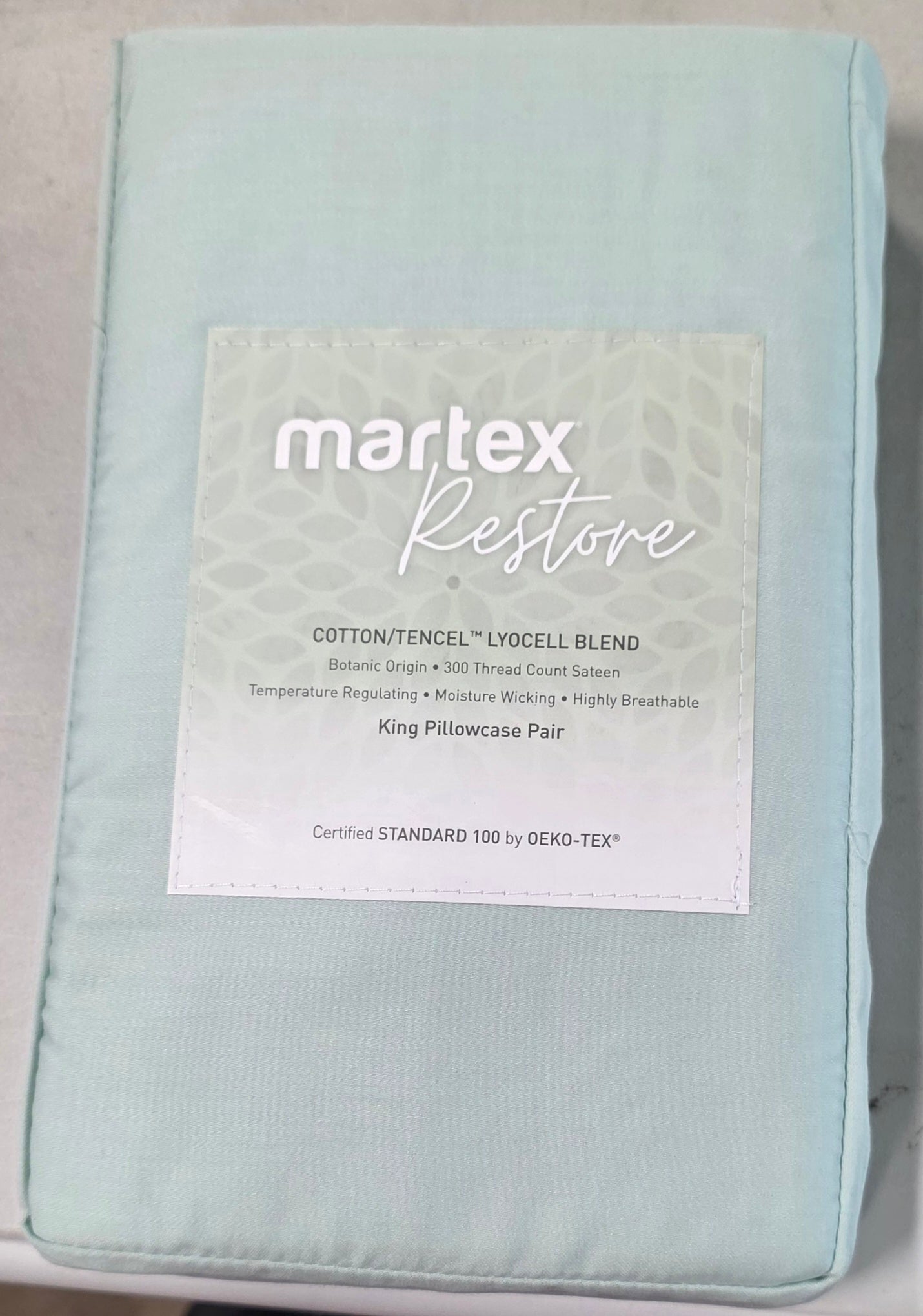 Martex Restore 300tc King  Pillowcase Pair