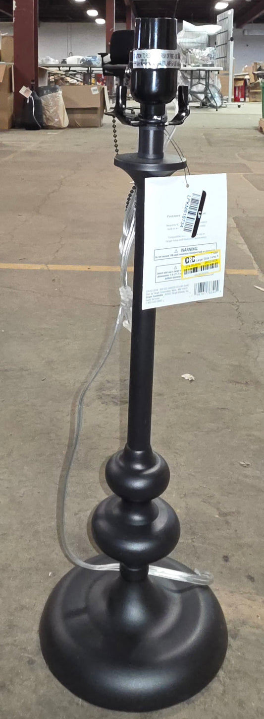 Large Stick Lamp Base Black - Threshold™: ETL Listed, Metal