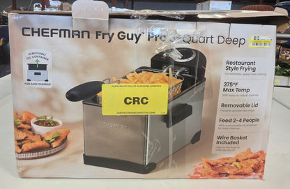 Chefman 3.2qt Stainless Steel Deep Fryer OPEN DAMAGED BOX PICKUP ONLY
