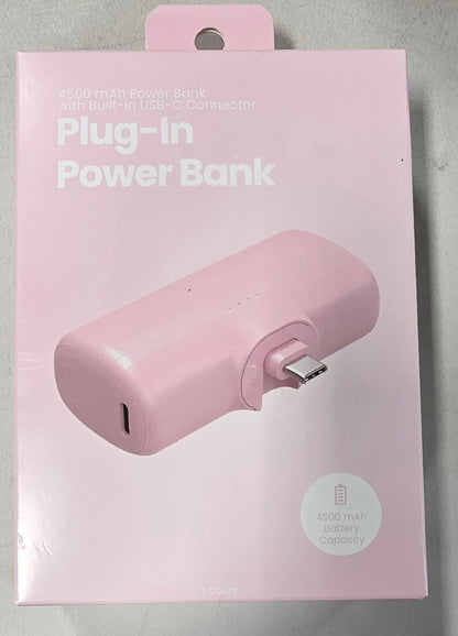 GEMS 4500mAh Plug in Power Bank - Pink