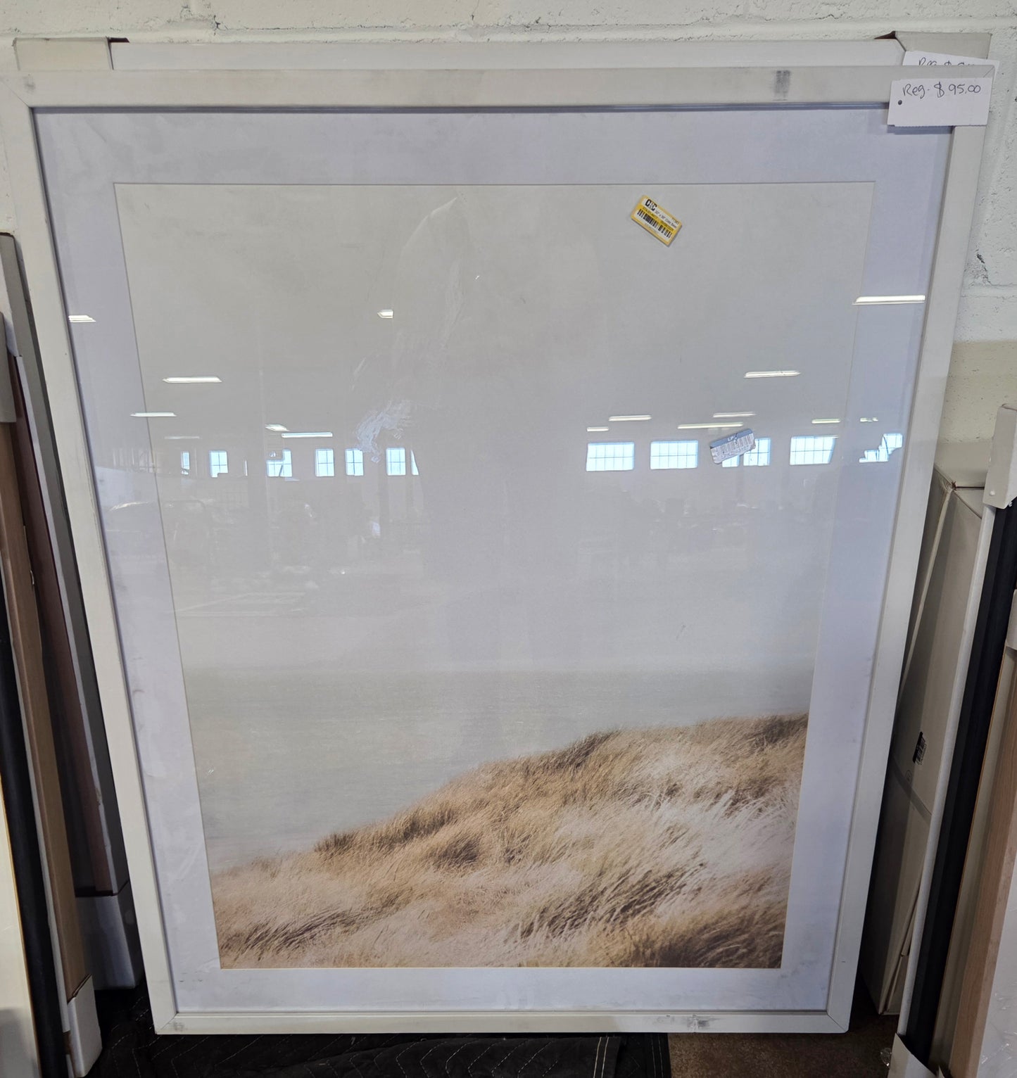 Framed underglass wall art - AS IS - BOTH HAVE SOME COSMETIC FLAWS (see pictures) - PICK UP ONLY