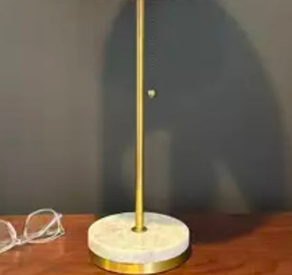 Marble Base Stick Lamp Brass - Base Only No Shade