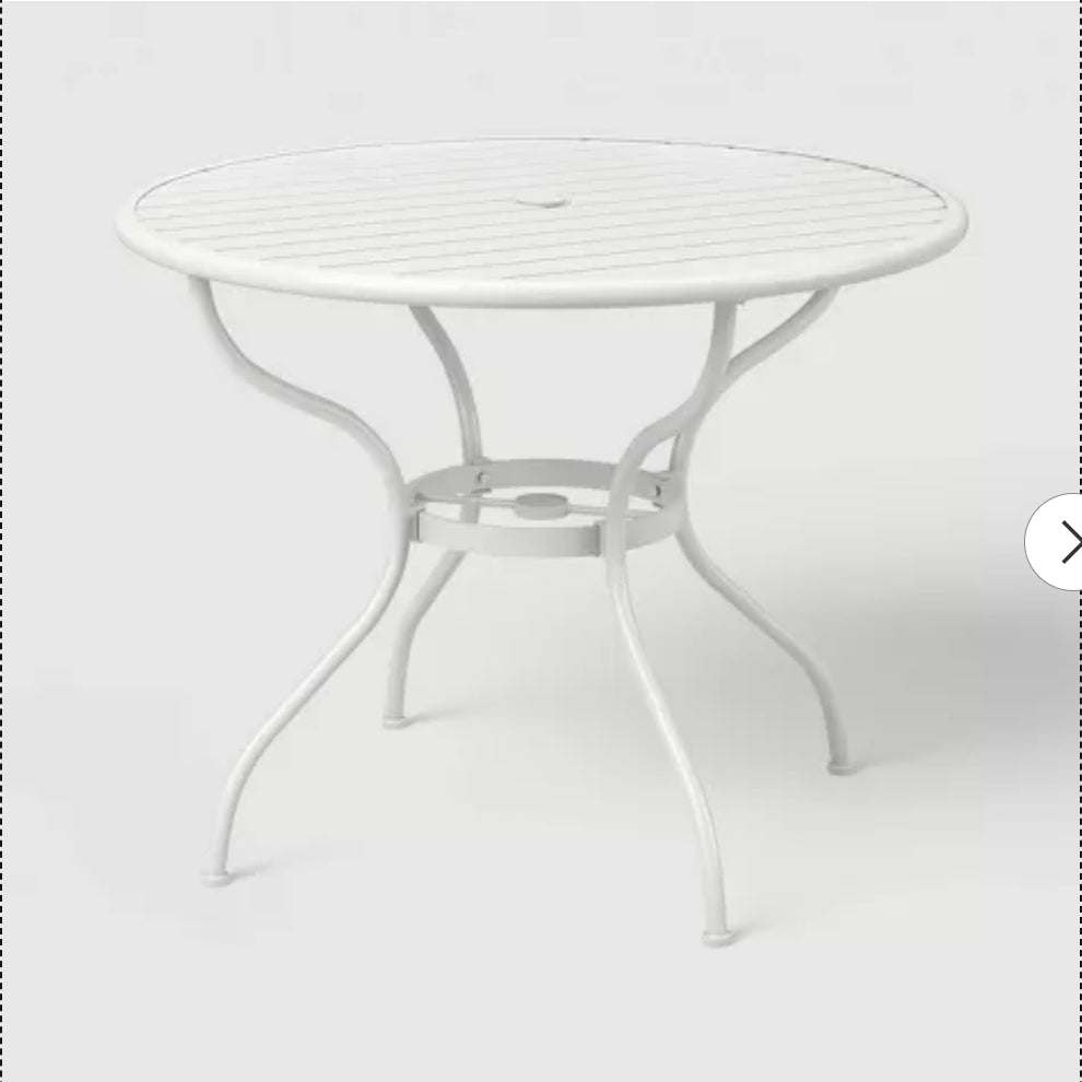 Round Metal Outdoor Patio Bistro Table White - Threshold designed with Studio McGee - PICKUP ONLY