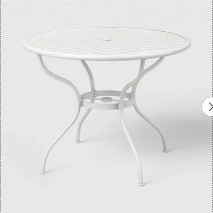 Round Metal Outdoor Patio Bistro Table White - Threshold designed with Studio McGee - PICKUP ONLY