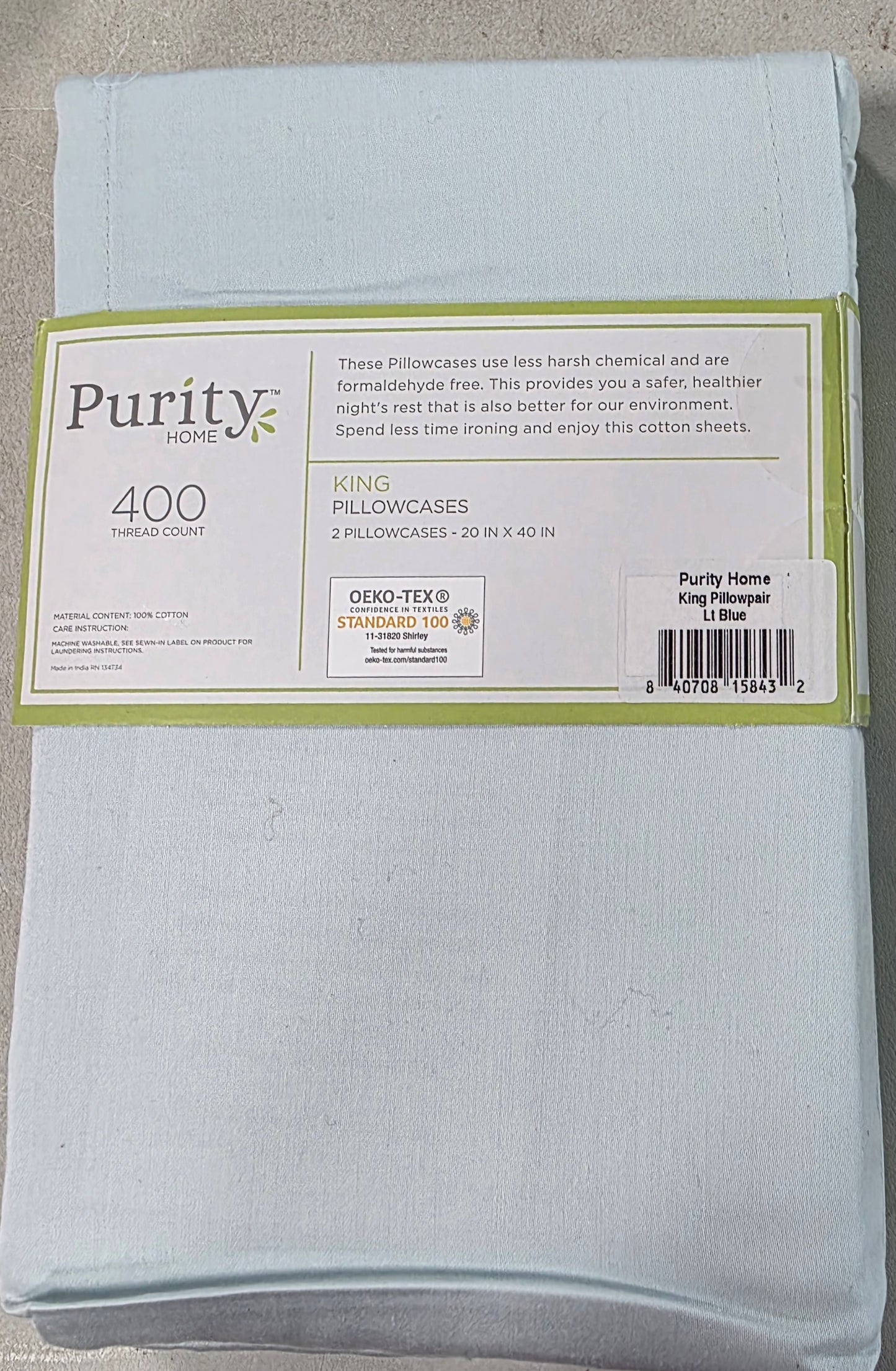 Purity Home King Pillowcase Set of 2