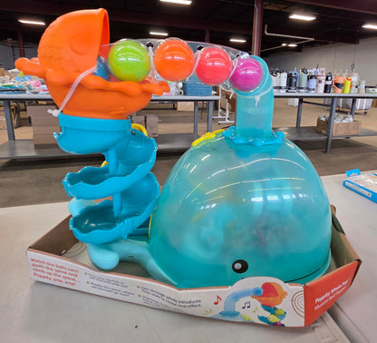 B. toys - Musical Ball Popper - Poppity Whale Pop: Fine Motor Skills Toy with Music & Lights