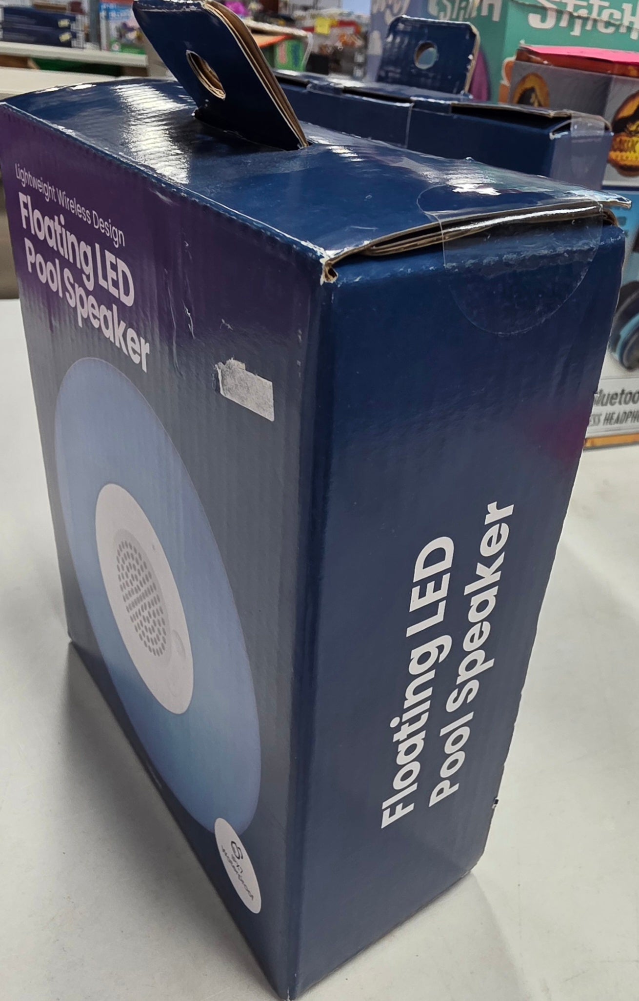 GEMS Light Up LED Portable Pool Speaker - White