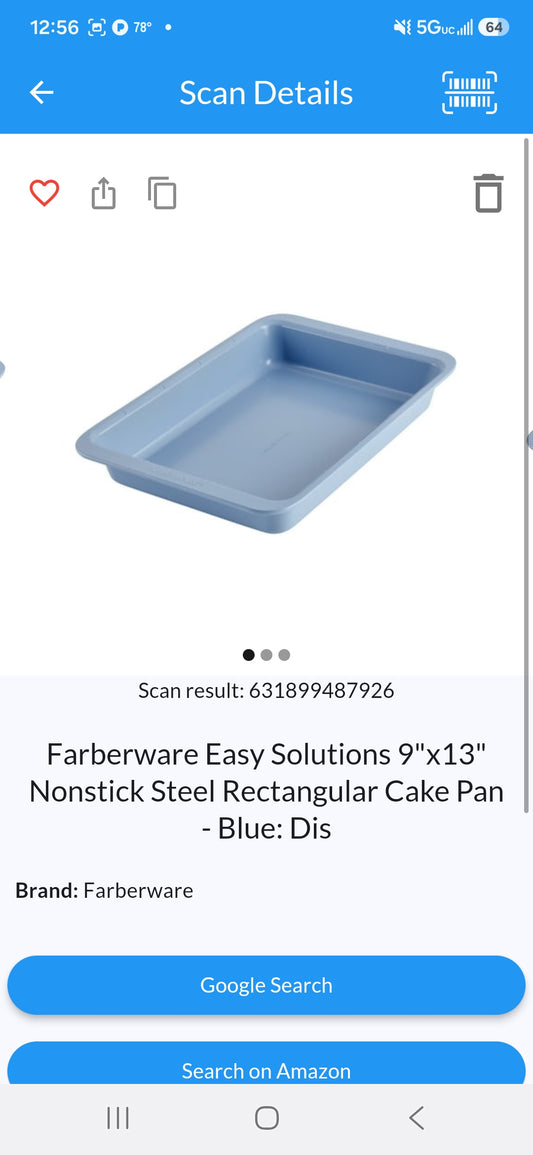 Farberware Easy Solutions 9X13 Non-Stick Cake Pan