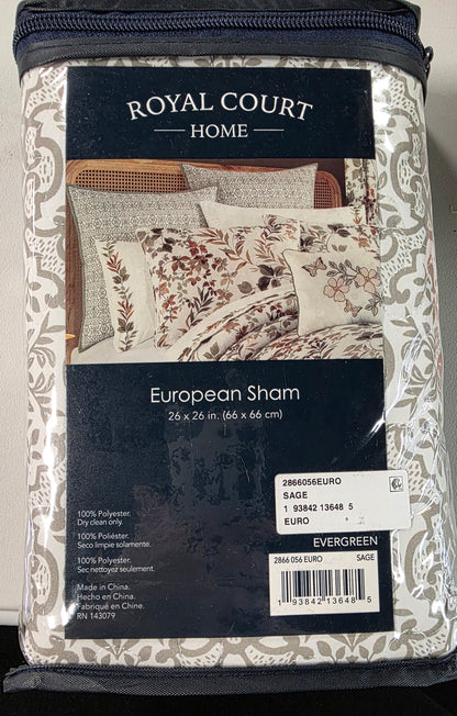 Royal Court Evergreen Euro Sham (clearance)