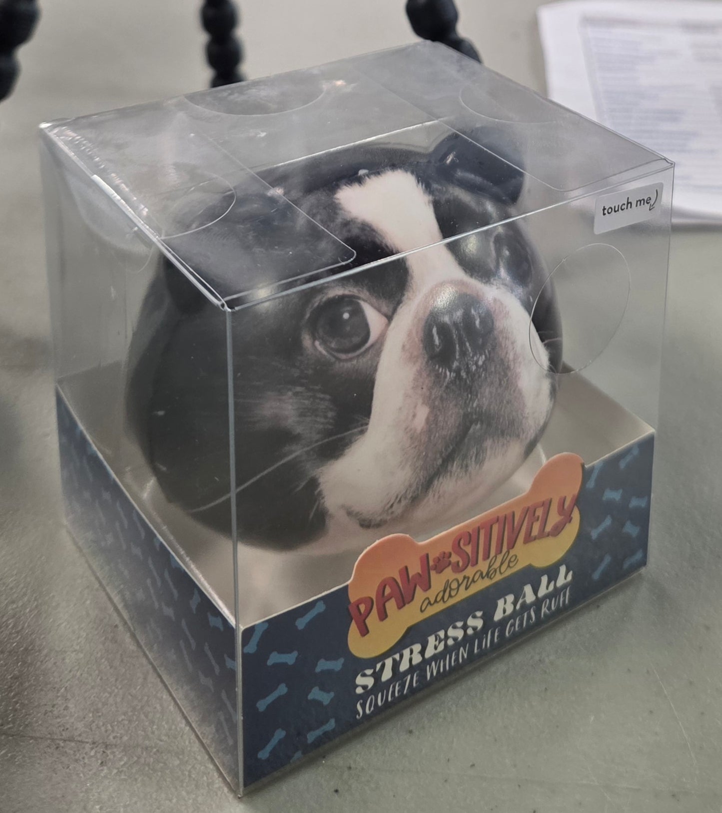Stress Ball - Paw-sitively Adorable Boston Terrier stress ball