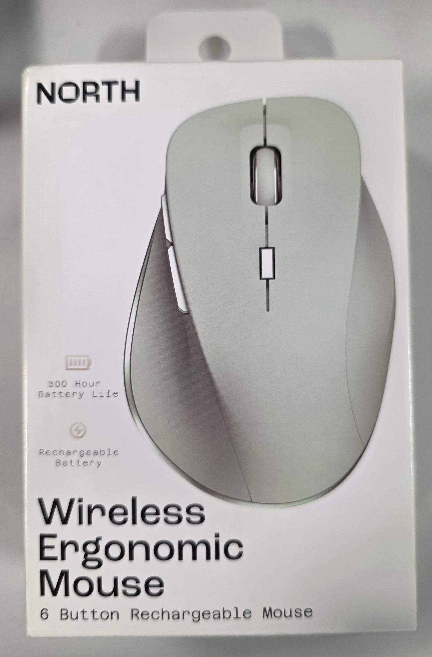 North Wireless Ergonomic 6 Button Mouse - Light Mint Green
