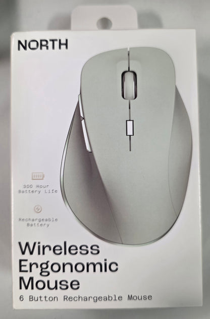North Wireless Ergonomic 6 Button Mouse - Light Mint Green