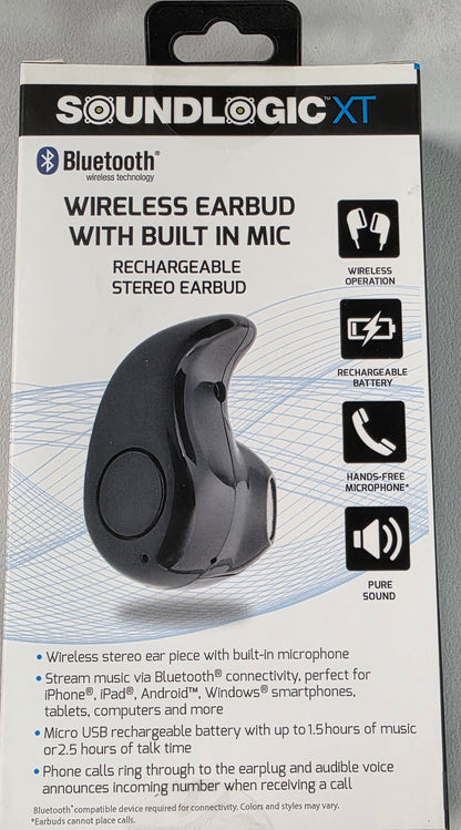 SOUNDLOGICXT Bluetooth Wireless Earbud with Built In Mic