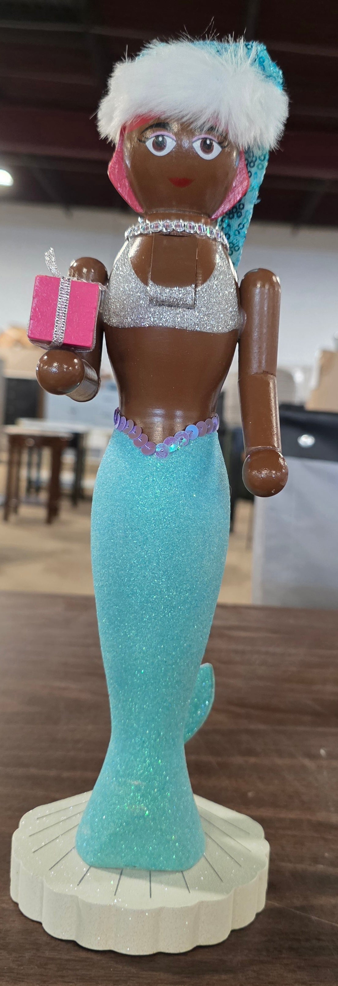 This North Pole Trading Co. African American mermaid 14"  Nutcracker 2025