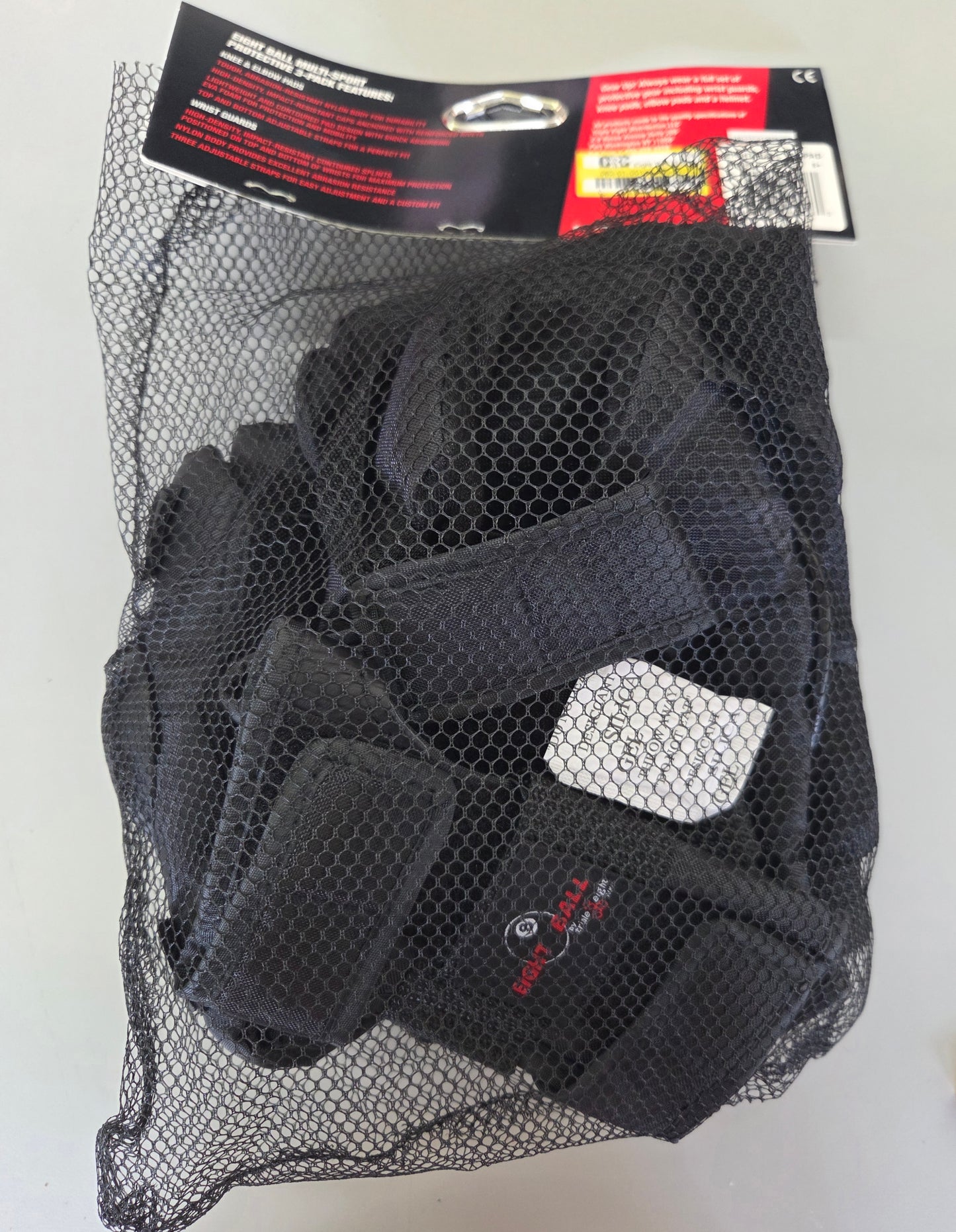 Eight ball kids' 8+ pad set 3pk: elbow, knee, wrist protection - OPEN PACKAGE