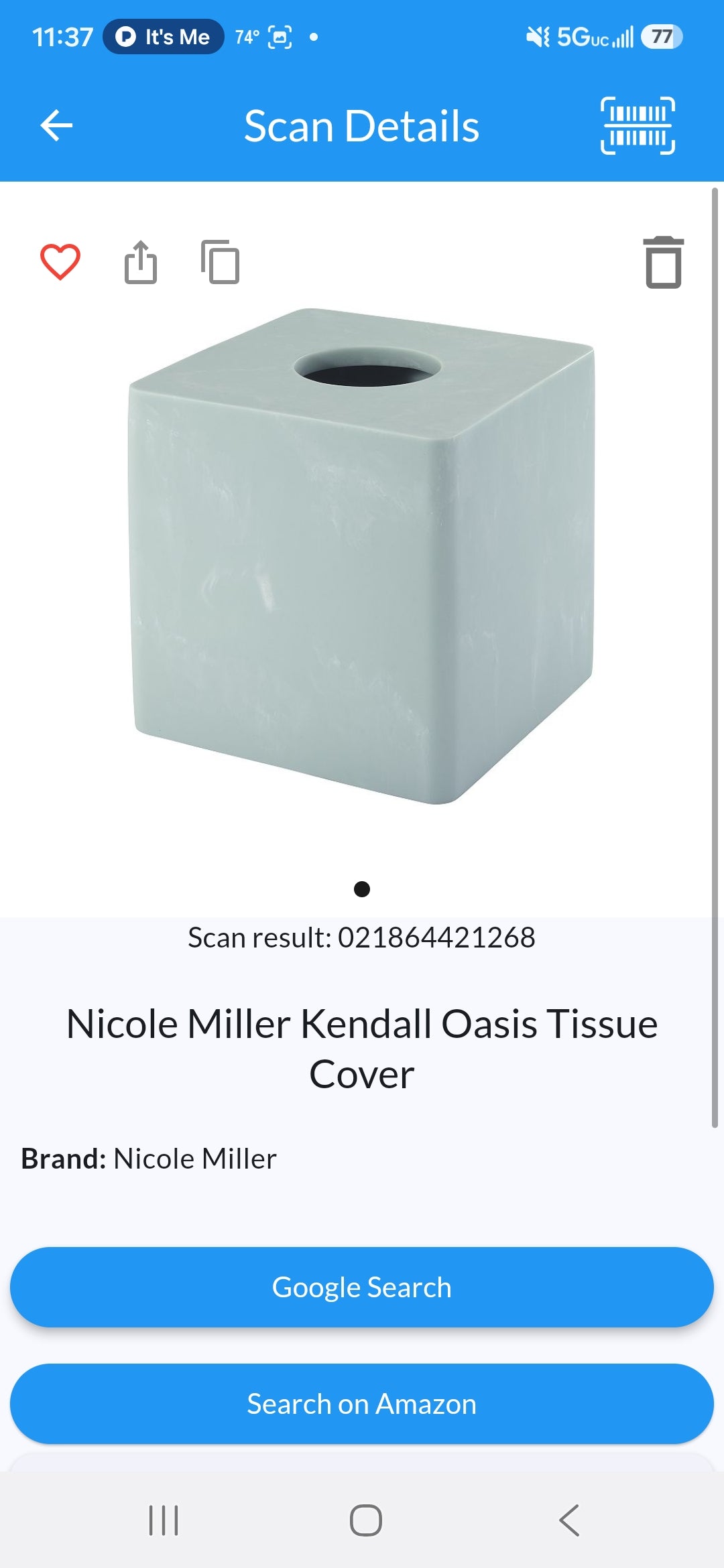 Nicole Miller Kendall Oasis tissue cover