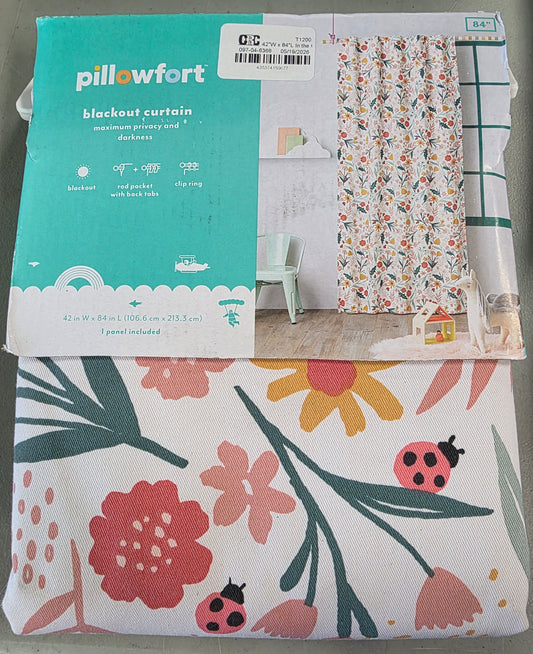 Blackout Curtain 42"W x 84"L In the Garden Kids' Blackout Window Curtain Panel