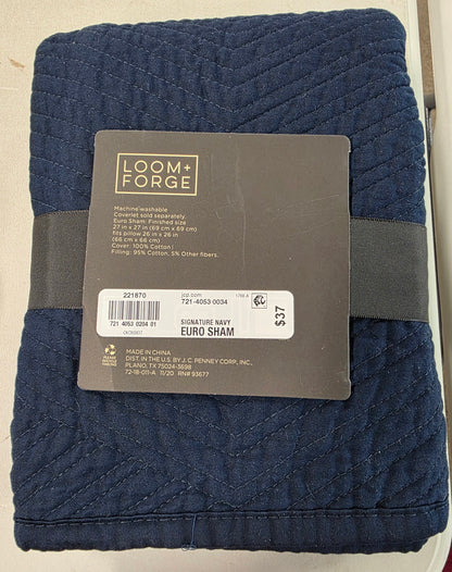 Loom & Forge Euro Sham Navy