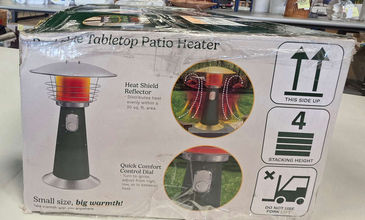 Cuisinart Tabletop Patio Heater Sage Green OPEN DAMAGED BOX PICKUP ONLY