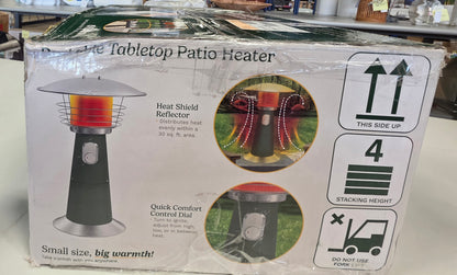 Cuisinart Tabletop Patio Heater Sage Green OPEN DAMAGED BOX PICKUP ONLY