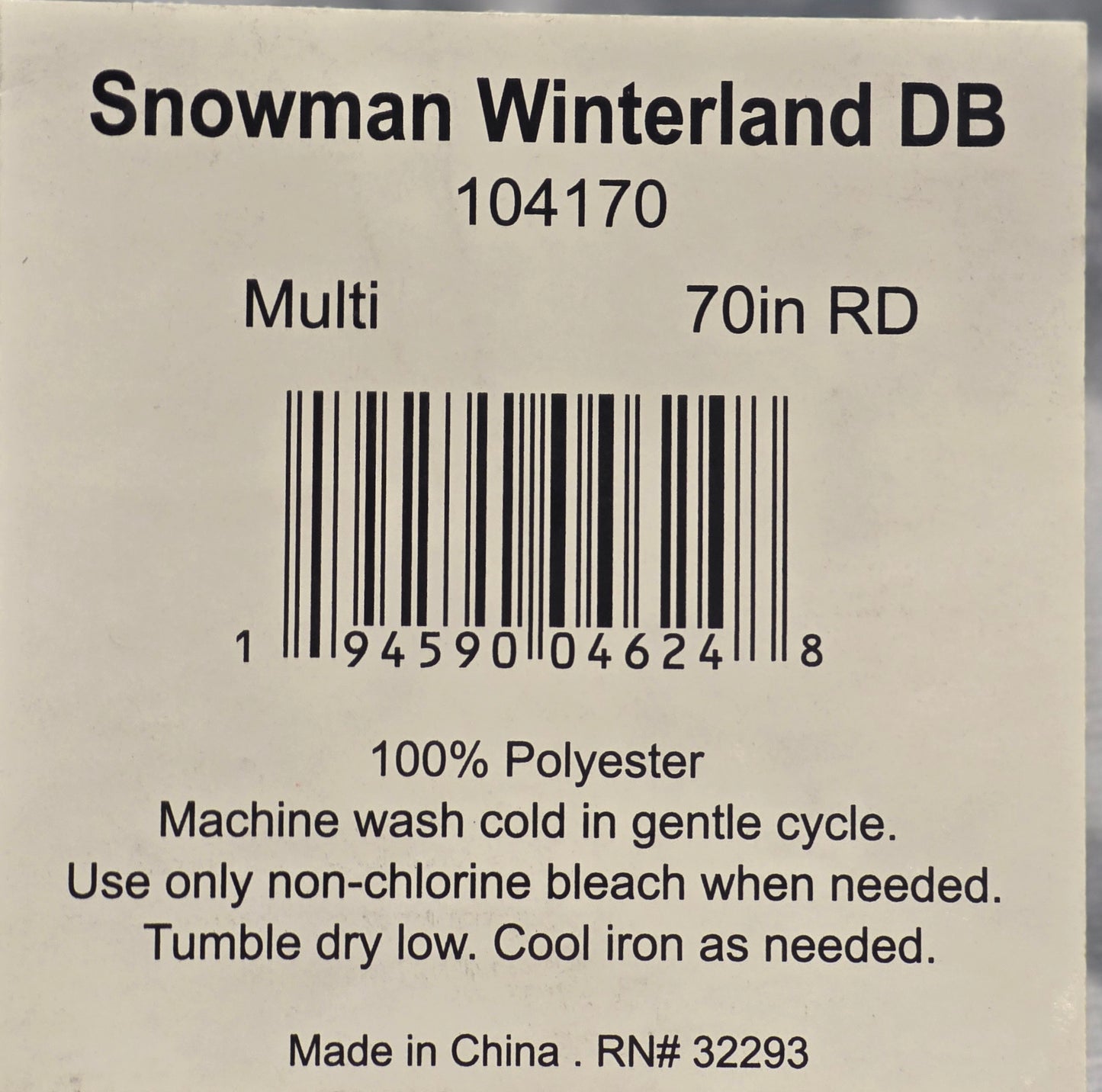 Snowman Winterland Tablecloth - 70" Round
