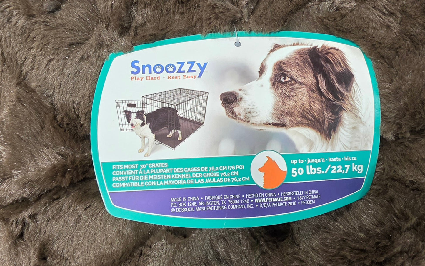 SnooZZy® Cozy Comforter Brown Dog Kennel Mat Medium