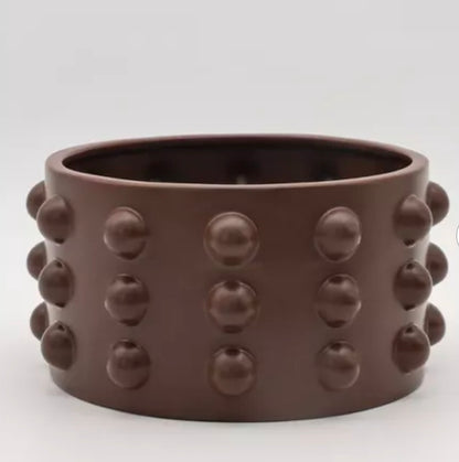 A.I.M 5" Textured Inventive Planter Brown