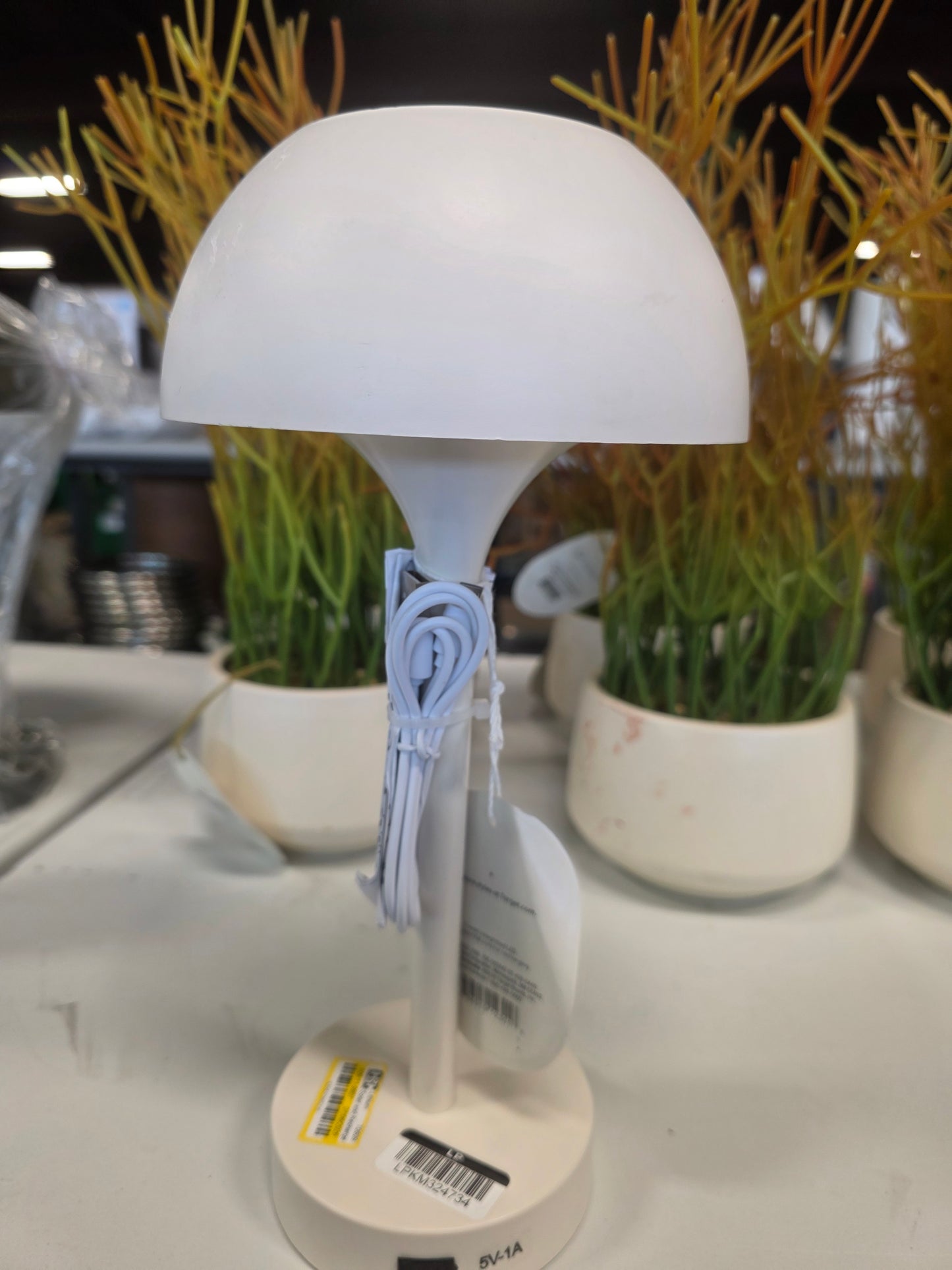 Solar and Rechargeable USB LED Outdoor Table Lamp Ivory - Threshold™