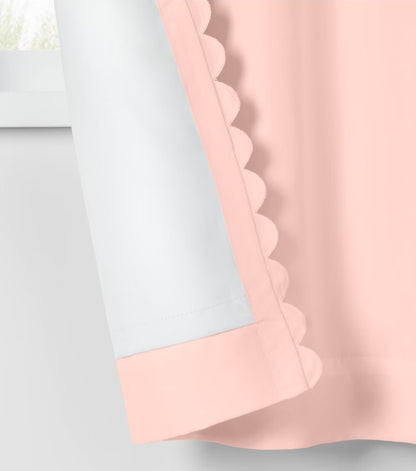 Blackout Curtain Scallop Kids' 42"W x 84"L  Blackout Window Curtain Panel