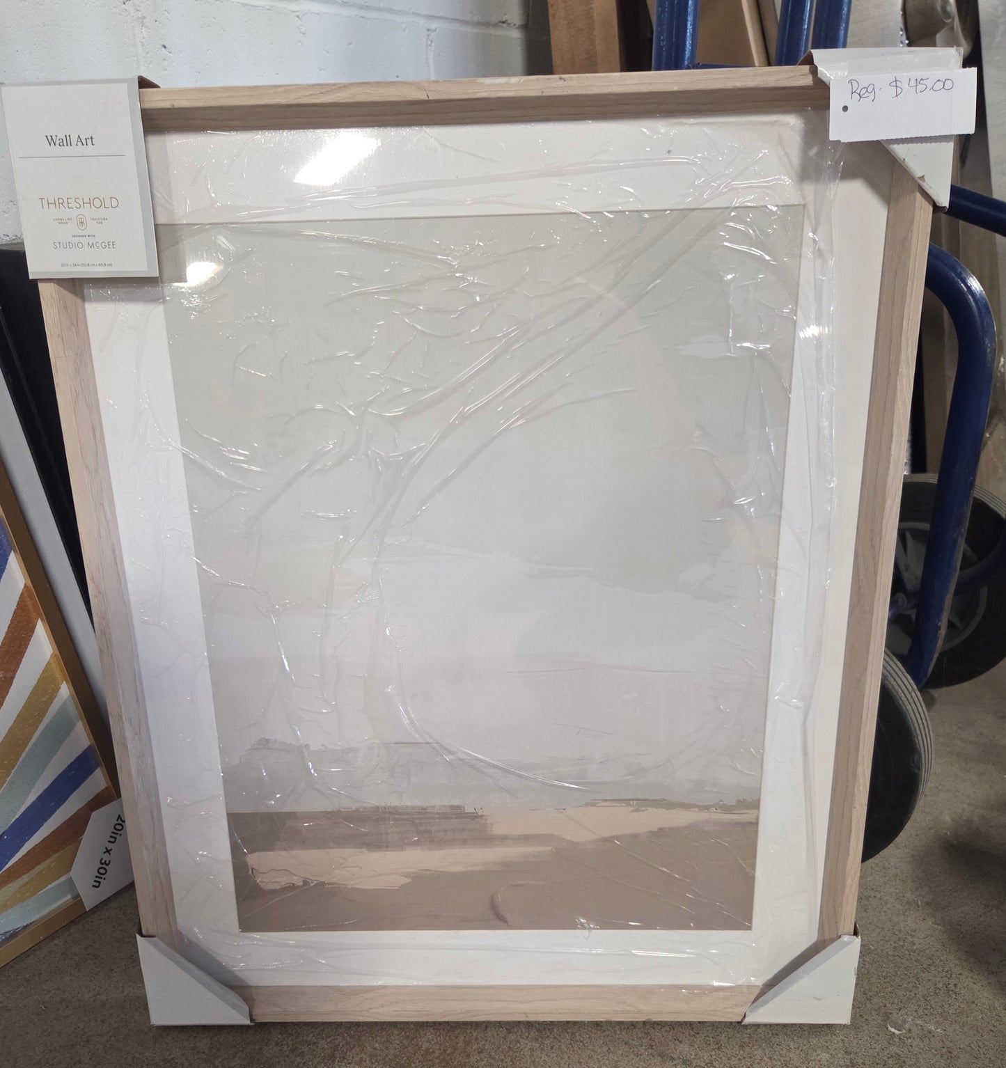 24x20" wall art - AS IS - SOME MINOR COSMETIC FLAWS (see pictures) - PICK UP ONLY