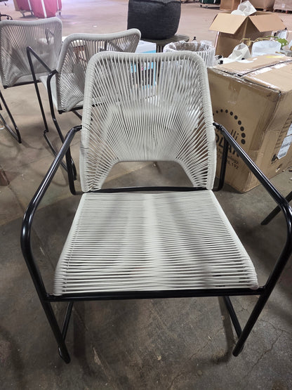 Outdoor Patio Rocking Chair Gray with Black Frame  for PICKUP ONLY