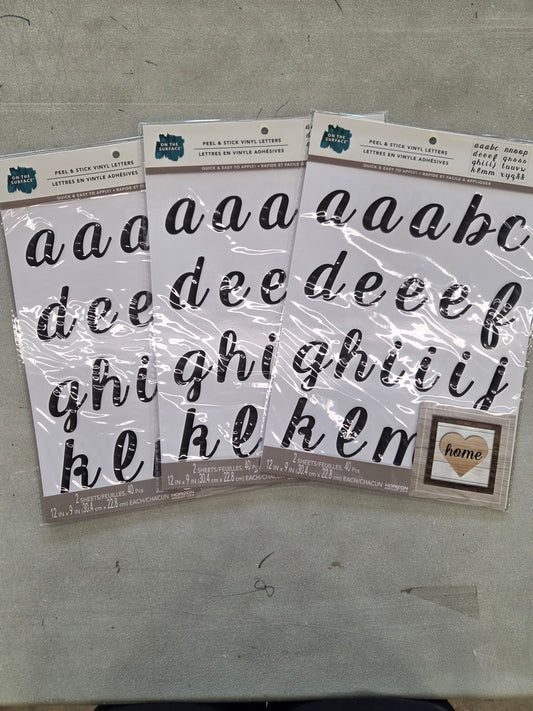 On the surface peel & stick vinyl letters - 3pk (40pcs per pack)