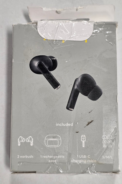 True Wireless Active Noise Cancelling Earbuds with Screen Black - heyday™