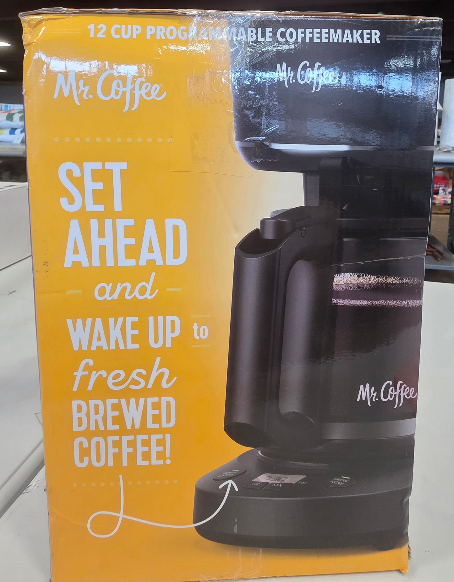 Mr. Coffee 12-Cup Programmable Coffee Maker Black OPEN BOX PICKUP ONLY