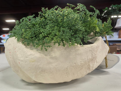 Threshold Shell Moss Bowl Outdoor Patio Tabletop Artificial Plant