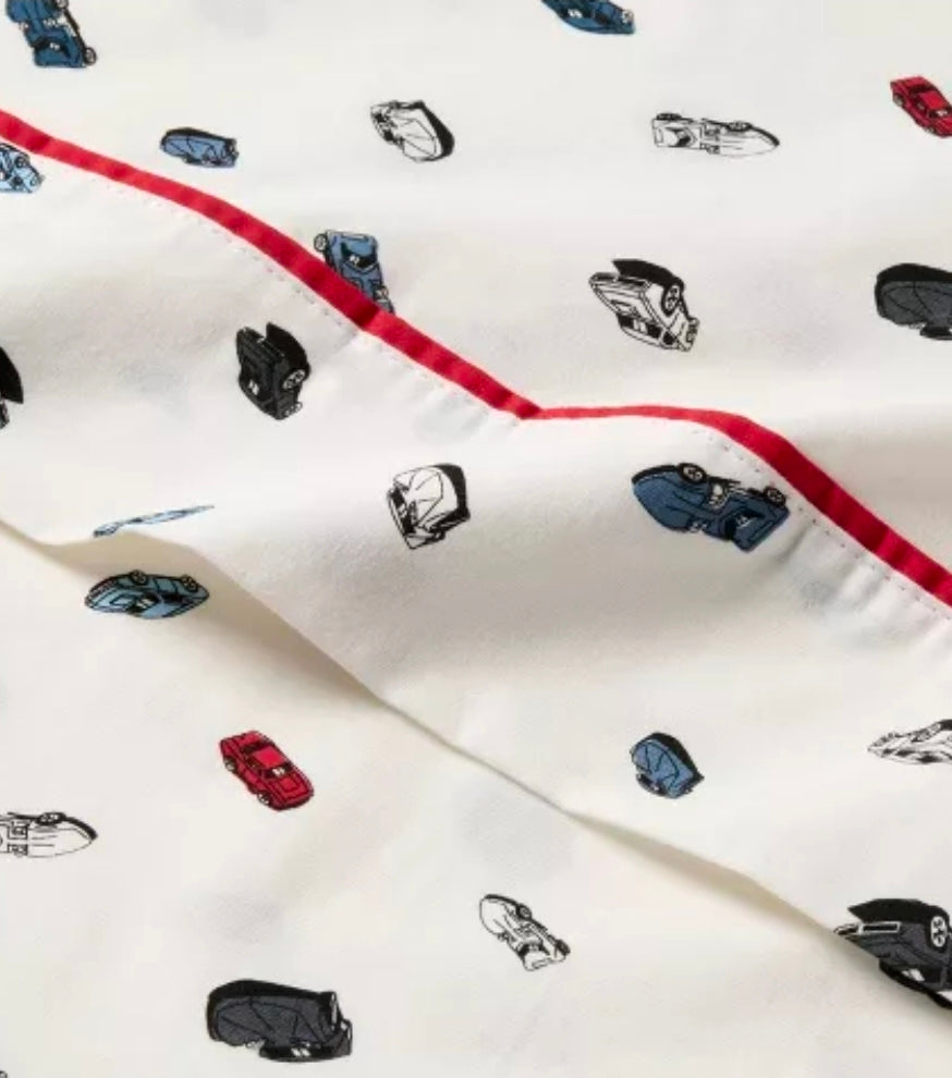 Full Sheet Set Hot Wheels Classic Car Kids' Cotton Sheet Set Cream - Hot Wheels