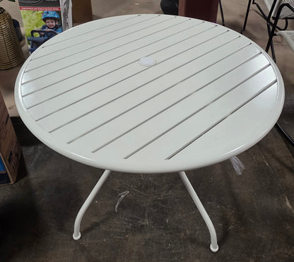 Round Metal Outdoor Patio Bistro Table White - Threshold designed with Studio McGee - PICKUP ONLY
