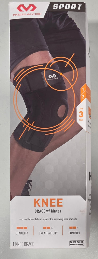 McDavid Sport Knee Brace with Hinges - Black - S/M Level 3 - Damaged Box