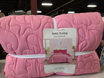 Prism Full/Queen Pink Icon Quilted Comforter Set