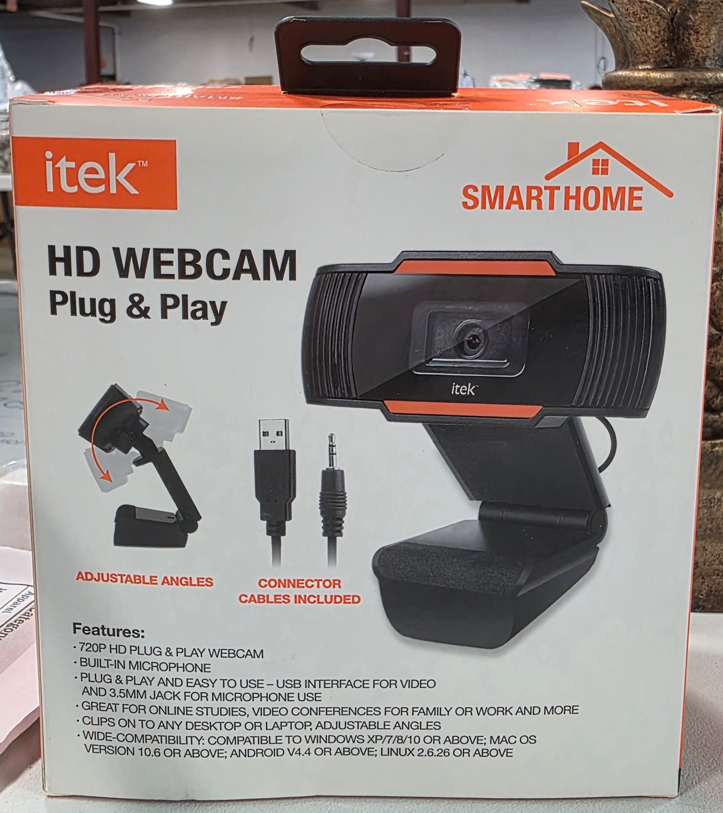 iTek Smart Home HD 720P Plug-and-Play Webcam