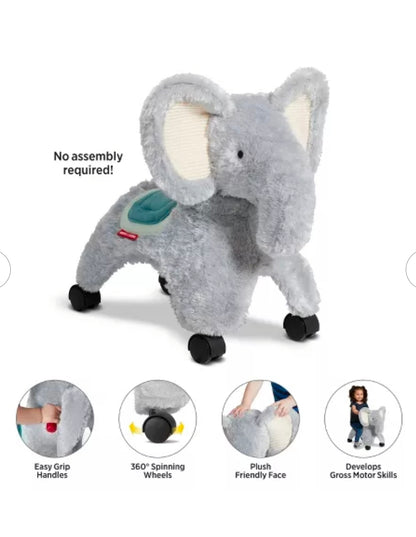 Radio Flyer Ellie the Rolling Elephant Ride-On: Steel & Plastic Toddler Toy, 42 lb Capacity
